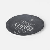 Frohe Weihnachten Religiöse Calligraphie-Tafel Pappteller (Schrägansicht)