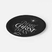 Frohe Weihnachten Religiöse Calligraphie-Tafel Pappteller (Schrägansicht)