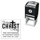 Frohe Weihnachten Religiöse Rücksendeadresse Permastempel (Beispiel)