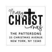 Frohe Weihnachten Religiöse Rücksendeadresse Permastempel (Design)