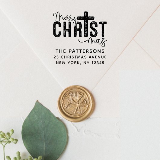 Frohe Weihnachten Religiöse Rücksendeadresse Permastempel