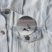 Frohe Weihnachten, Rentier im Winter Button (Beispiel)