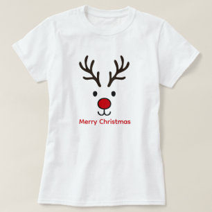 Frohe Weihnachten Rentier Süß Xmas Personalisiert  T-Shirt