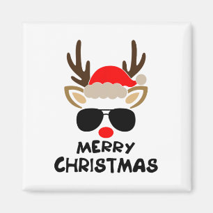 Frohe Weihnachten Rentier Xmas Familie Männer Frau Magnet