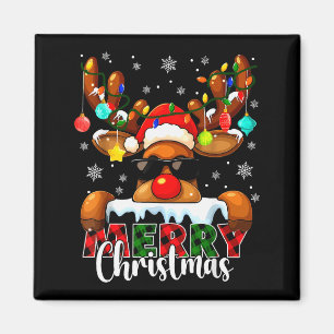 Frohe Weihnachten Rentier Xmas Familie passende Mä Magnet