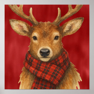 Frohe Weihnachten Rentiere Poster