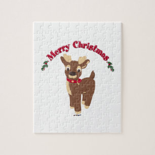 Frohe Weihnachten Rentiere Puzzle