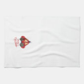 Frohe Weihnachten Retro Car Ornament Geschirrtuch (Horizontal)