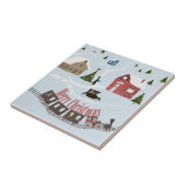 Frohe Weihnachten, Retro Fliese (Seite)