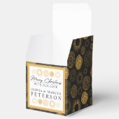 Frohe Weihnachten Retro Holiday Gold Burst Geschen Geschenkschachtel (Geöffnet)