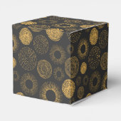 Frohe Weihnachten Retro Holiday Gold Burst Geschen Geschenkschachtel (Rückseite)