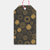 Frohe Weihnachten Retro Holiday Gold Burst Hanging Geschenkanhänger (Rückseite)