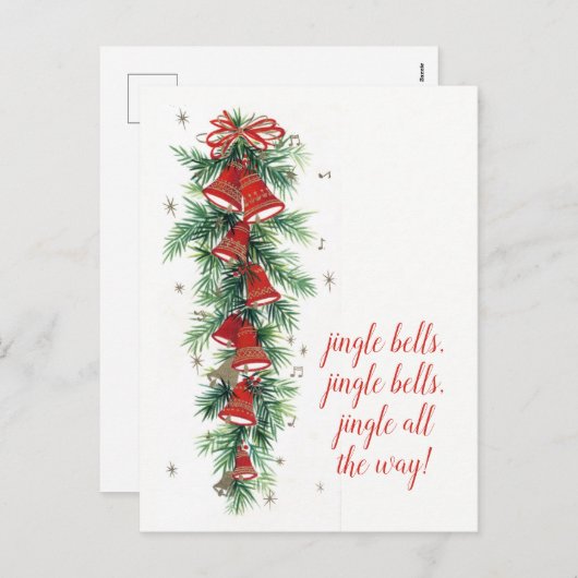 Frohe Weihnachten | Retro Jingle Bells & Pines (Vorne/Hinten)