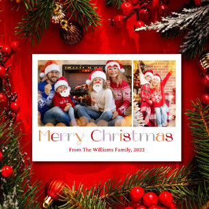 frohe weihnachten retro-kalligrafie 2 fotos collag