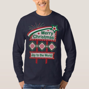 Frohe Weihnachten Retro-Marquee – Freude auf der W T-Shirt