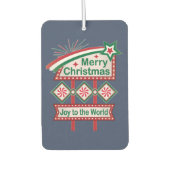 Frohe Weihnachten Retro Marquee - Freude für die W Autolufterfrischer (Vorderseite)