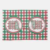 Frohe Weihnachten Retro Marquee - Freude für die W Geschirrtuch (Horizontal)