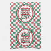 Frohe Weihnachten Retro Marquee - Freude für die W Geschirrtuch (Vertikal)