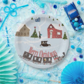 Frohe Weihnachten, Retro Pappteller (Party)