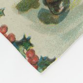 Frohe Weihnachten - Retro-Postkarte, Kinder, Stech Fleecedecke (Ecke)