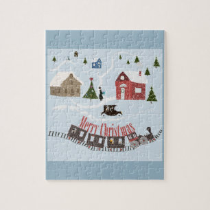 Frohe Weihnachten, Retro Puzzle