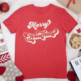 Frohe Weihnachten Retro Red Classic T-Shirt