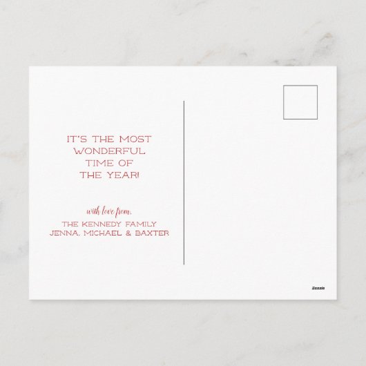 Frohe Weihnachten | Retro Santa Claus & Rudolf (Rückseite)