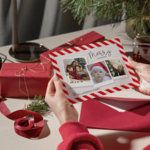 Frohe Weihnachten Retro-Schrift — 3-Foto-Feiertags
