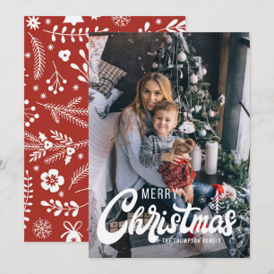 Frohe Weihnachten Retro-Schrift-Typografie-Foto