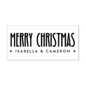 Frohe Weihnachten Retro-Schriftart benutzerdefinie Gummistempel (Prägung)