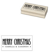 Frohe Weihnachten Retro-Schriftart benutzerdefinie Gummistempel (Stempel)