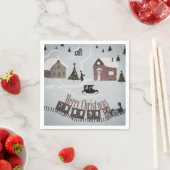 Frohe Weihnachten, Retro Serviette (Beispiel)