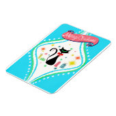 Frohe Weihnachten Retro Siamese Katze Magnet (Linke Seite)