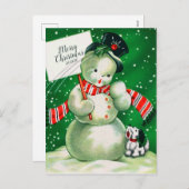 Frohe Weihnachten | Retro Snowman (Vorne/Hinten)