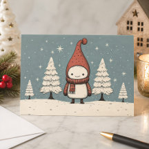 Frohe Weihnachten Retro Snowman