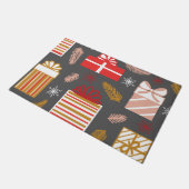 Frohe Weihnachten Retro Stars Urlaub Fußmatte (Schrägansicht)