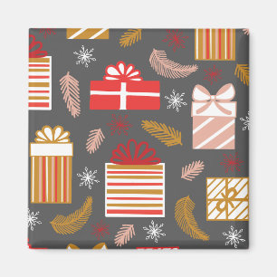 Frohe Weihnachten Retro Stars Urlaub Magnet