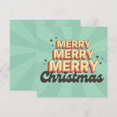 Frohe Weihnachten Retro-Stil groovy Text (Vorne/Hinten)