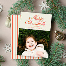 Frohe Weihnachten Retro-Streifen-Foto