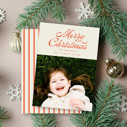 Frohe Weihnachten Retro-Streifen-Foto