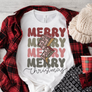 Frohe Weihnachten Retro T-Shirt