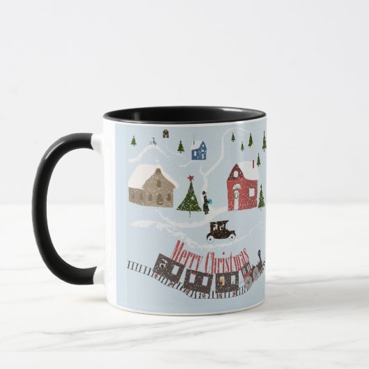 Frohe Weihnachten, Retro Tasse (Links)