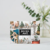 Frohe Weihnachten Retro-Typografie Schwarze Fotoco (Stehend Vorderseite)