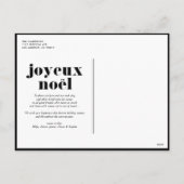 Frohe Weihnachten Retro-Typografie Schwarze Fotoco (Rückseite)