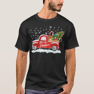 Frohe Weihnachten Retro Vintage Rotes Lastwagen Ba T-Shirt