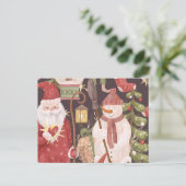 Frohe Weihnachten Retro Vintager Weihnachtsmann (Stehend Vorderseite)