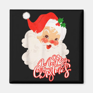 Frohe Weihnachten Retro Weihnachtsmann Vintage Ret Magnet