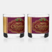 Frohe Weihnachten Rock Glas Set (Rückseite)