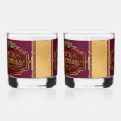 Frohe Weihnachten Rock Glas Set (Links)