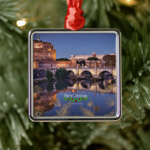 Frohe Weihnachten, Rom, Italien Ornament Aus Metall